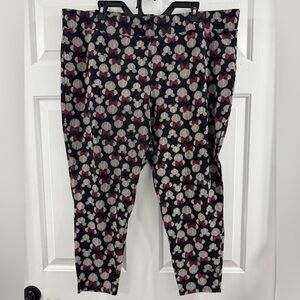 Disney Women's Leggings with Mickey Pattern - Black and Cream